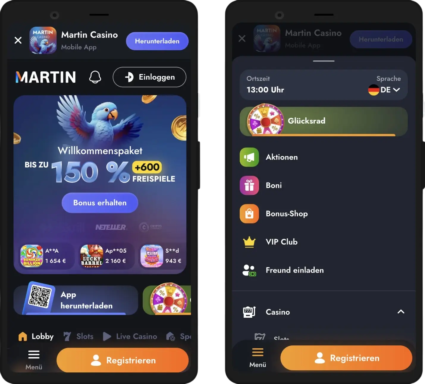 Martin Casino App für mobile Endgeräte und Smartphones
