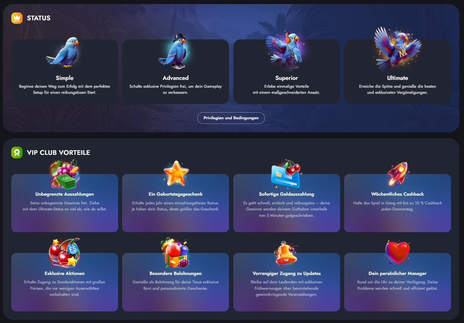 Martin Casino VIP-Status und Loyalitätsprogramm